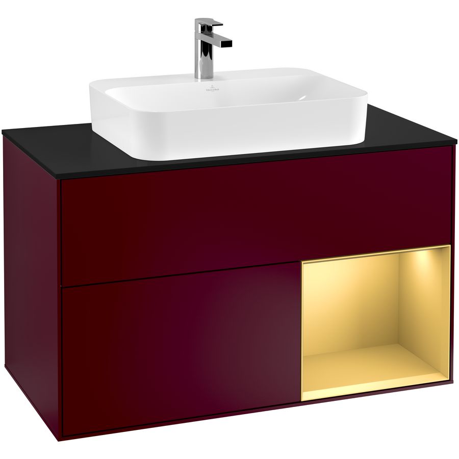 Wastafelonderkast Finion 1000x603x501mm Peony Matt Lacquer F372HFHB