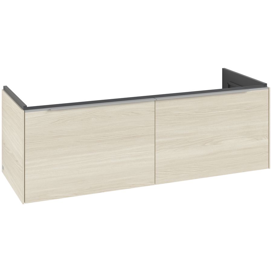 Wastafelonderkastkast SUBWAY 3.0 1272x429x478mm White Oak C567L0AA greep alu. glans