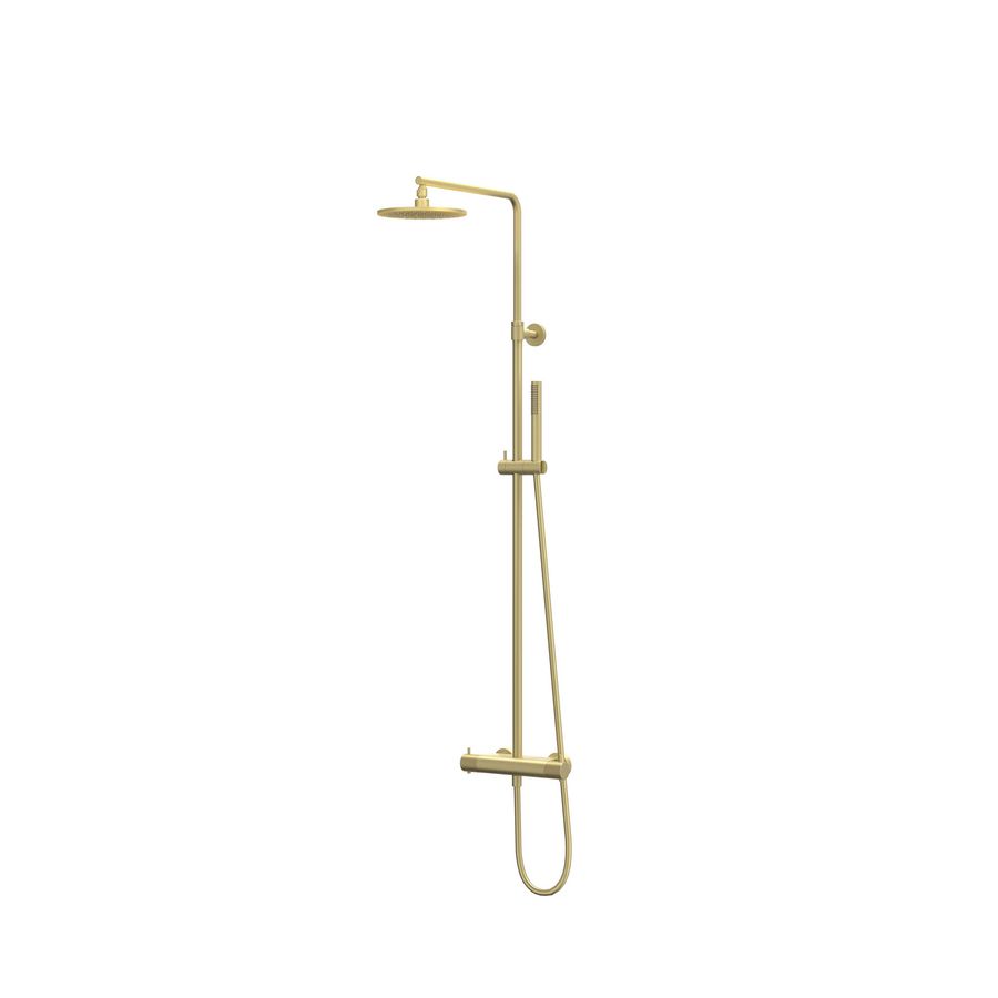 Afbouwdeel regendouche IVY combiset Nexus 1 opbouwthermostaat staafmodel gebor. mat goud CSN1MPAD