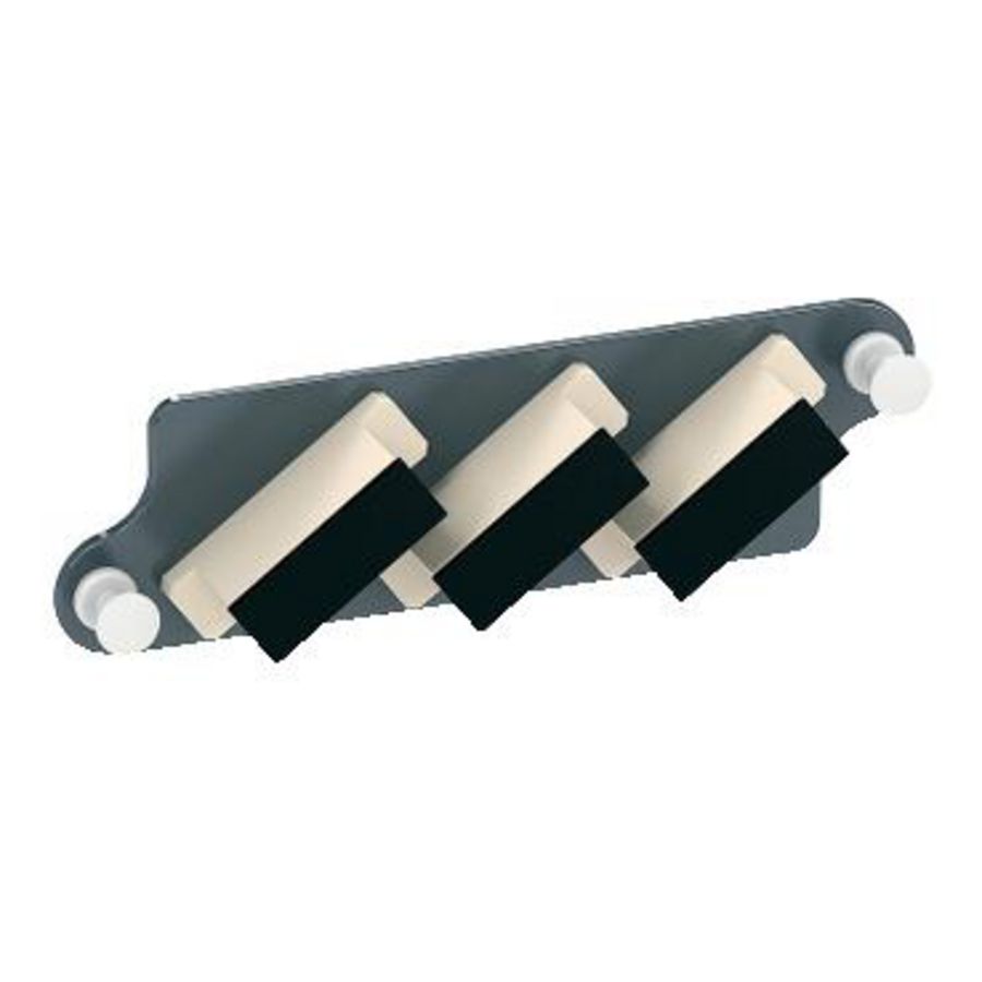 Frontplaat + adapters glasvezelpaneel 3 SC duple 19-C
