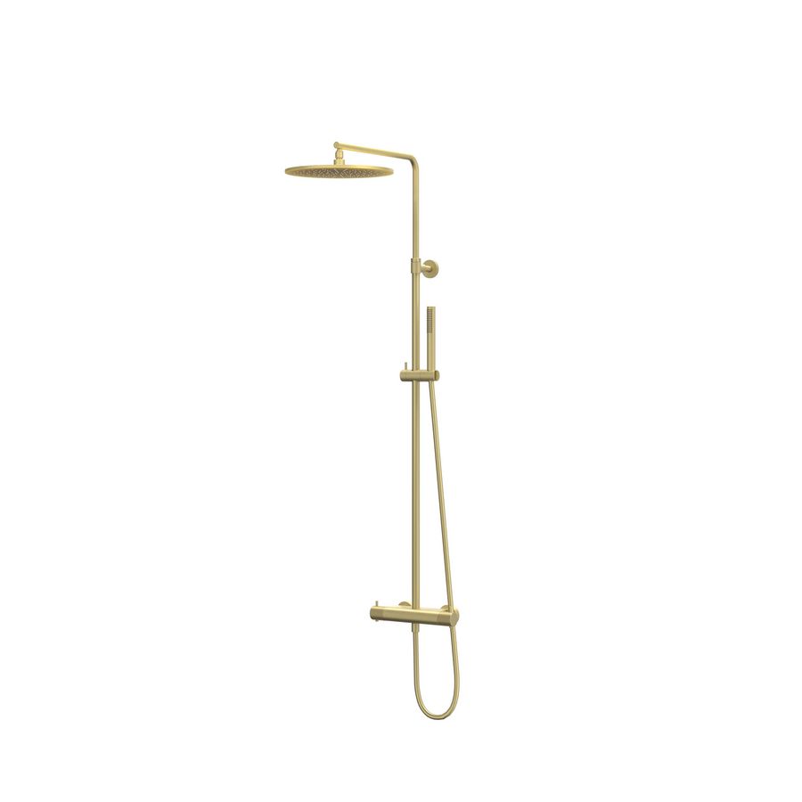 Afbouwdeel regendouche IVY combiset Nexus 1 opbouwthermostaat staafmodel gebor. mat goud CSN1MPAF