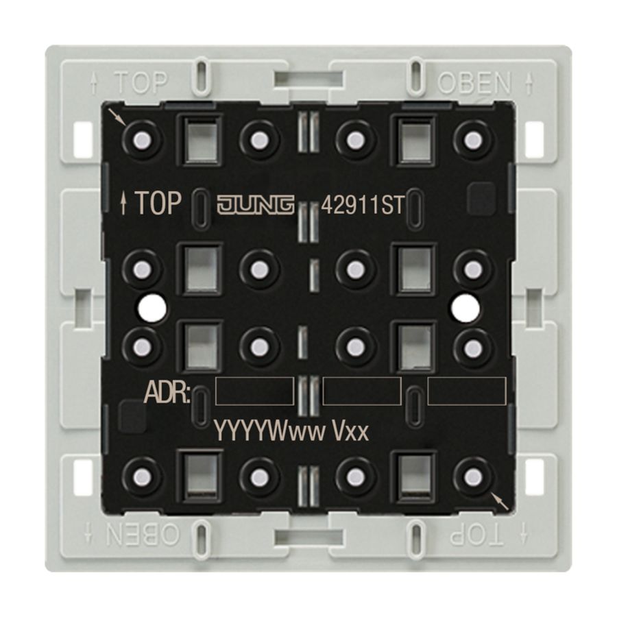 Taster-mod univoudig sec. 1-voudig temp.sens KNX