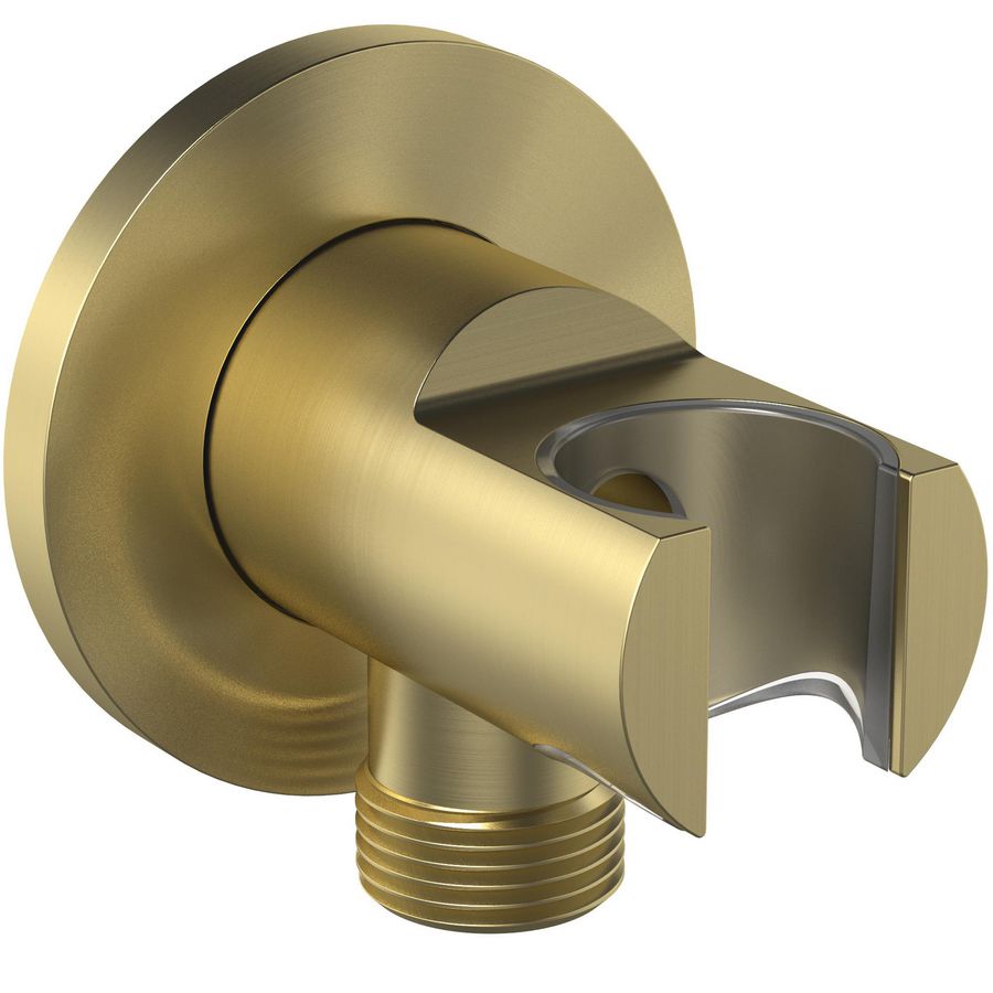 IRAIN WALL BRACKET CYL 1/2"CONN brushed gold (mat goudkleurig)