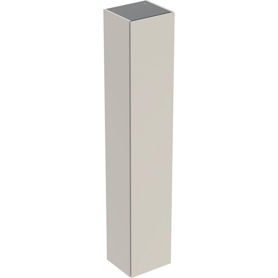 Hoge kast 1 deur: 33x180x29.8cm zandgrijs / gelakt zijdemat