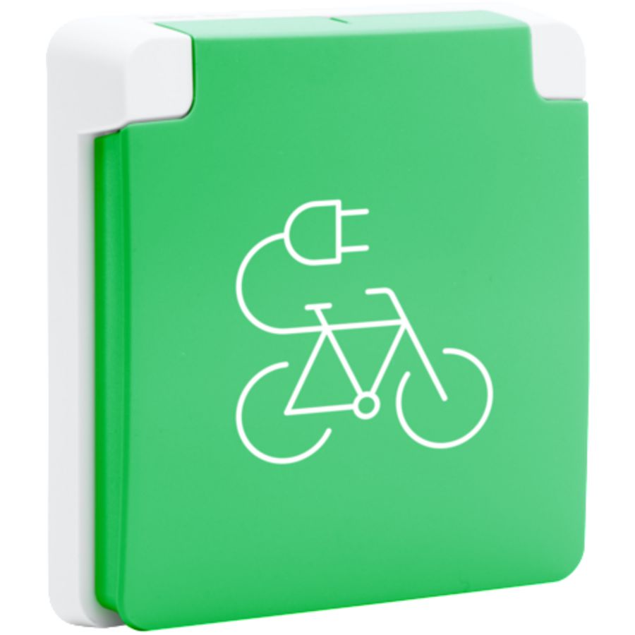 Spuitwaterdicht fietsoplaadpunt 16A/250Vac insteek wit