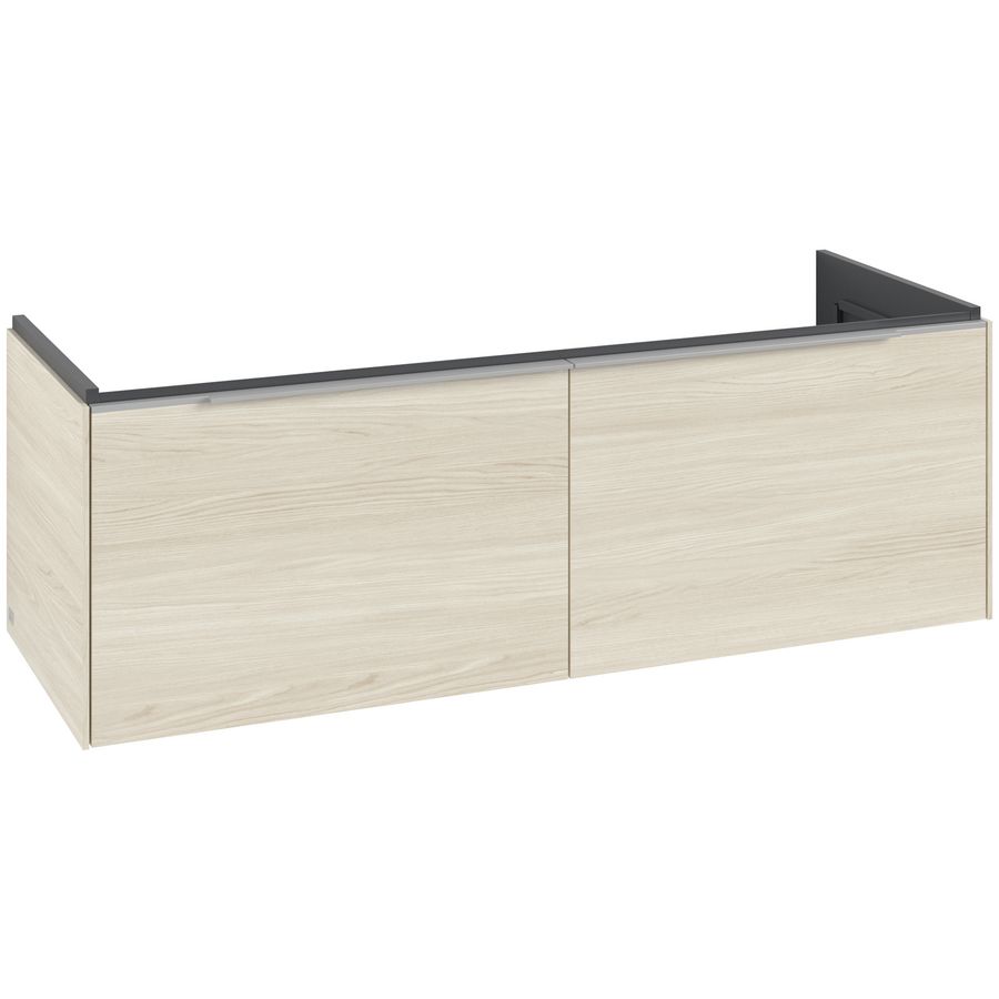 Wastafelonderkastkast SUBWAY 3.0 1272x429x478mm White Oak C60100AA greep alu. glans