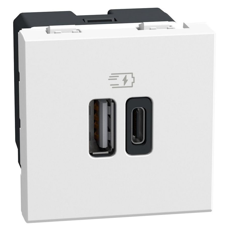 Light Now USB oplader type A+C - 15W - 2 modules - wit