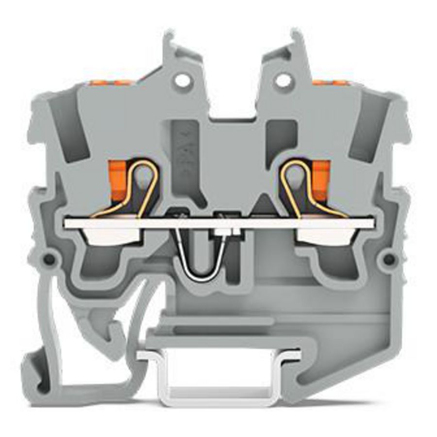 2-draads MINI-rijgklem Met Druk 1mm² 2250-1201 VVE=100