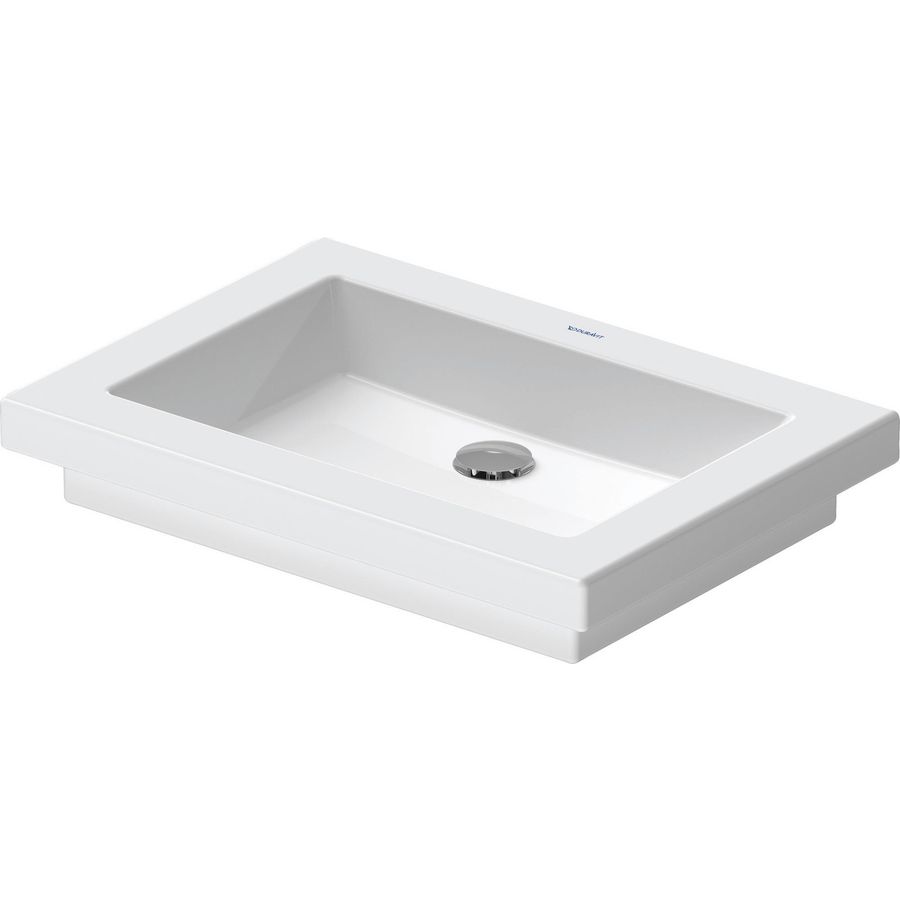 UNIVERSEEL #031758 inbouwwastafel 580mm wit zonder kraangat