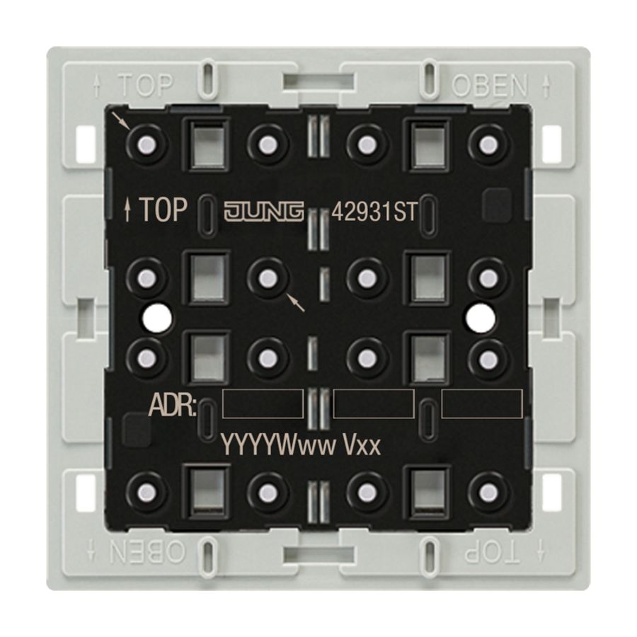 Taster-mod univoudig sec. 3-voudig temp.sens KNX