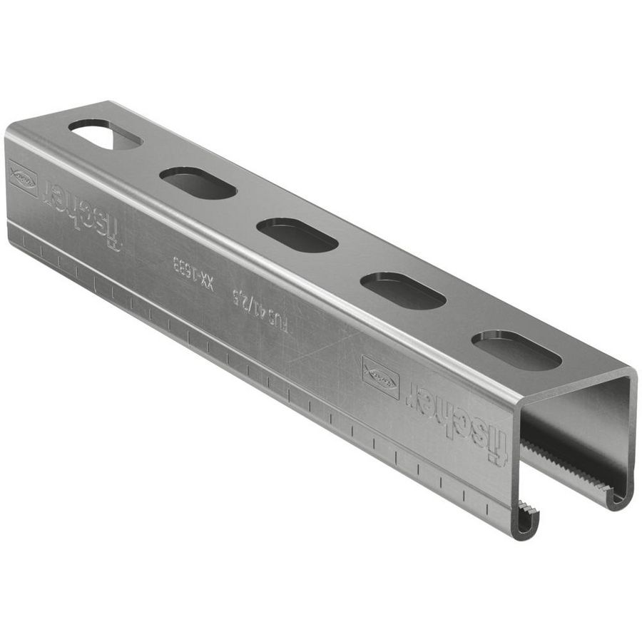 Lengte a 2m. montagerail FUS 41/2.0 rvs A2