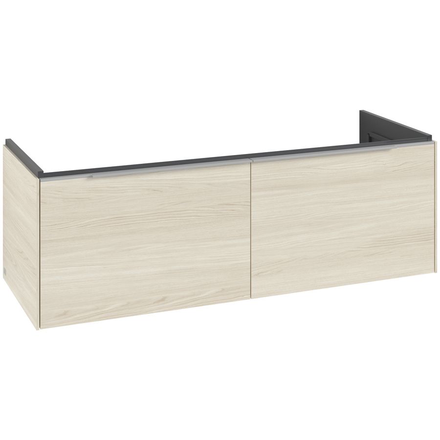 Wastafelonderkastkast SUBWAY 3.0 1272x429x478mm White Oak C601L0AA greep alu. glans
