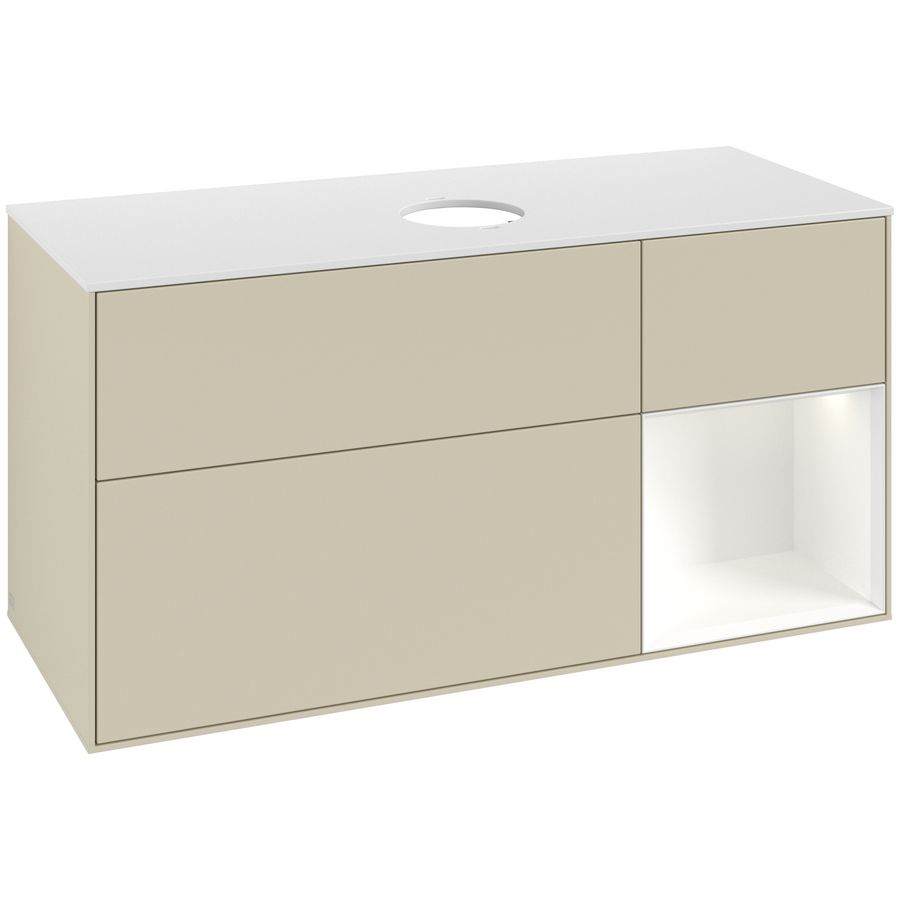 Wastafelonderkast Finion 1200x603x501mm S.Grey Matt Lacquer FA71MTHJ