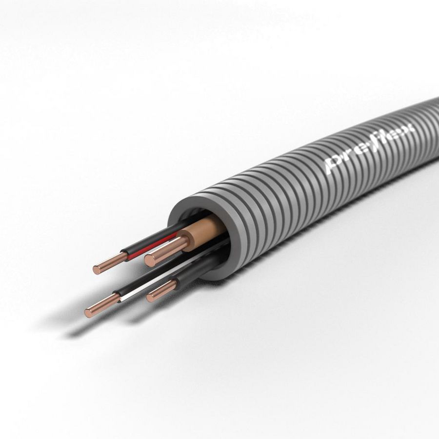 Rol a 100mtr. voorbedrade flexibele buis PREFLEX GY16 E VU 1x2,5 BR+3x1,5 ZZRZW