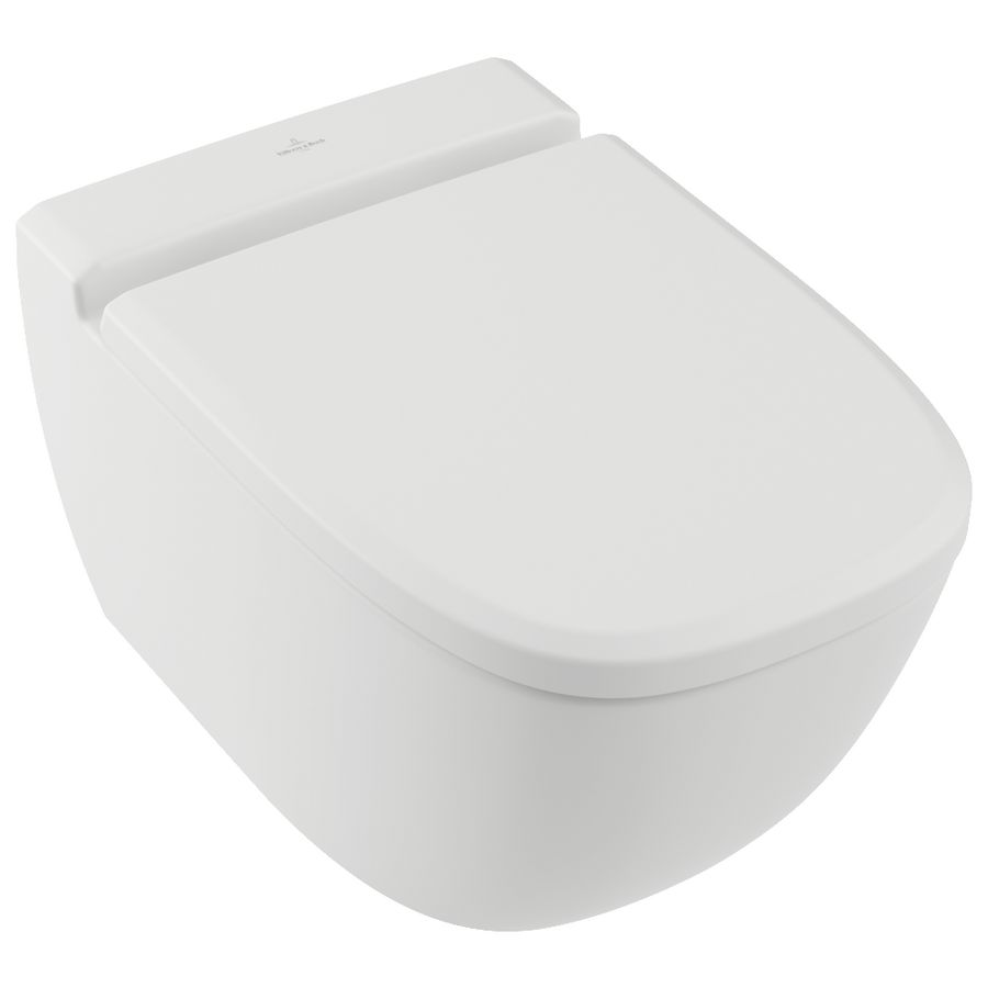 Wandcloset diepspoel zonder spoelrand Antheus 375x560mm 4608R0RW Stone White CeramicPlus (excl. zitting)