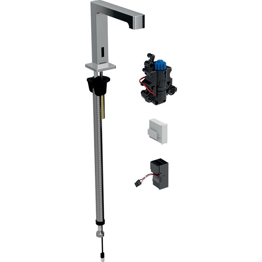 Wastafelkraan Brenta, 230V, inbouw-functiebox glanschroom, thermostaat