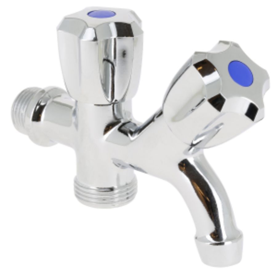 Tapkraan dubbele verchroomd 1/2"