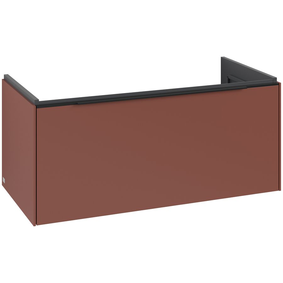 Wastafelonderkastkast SUBWAY 3.0 973x429x478mm Wine Red C56901AH greep Volcano Black