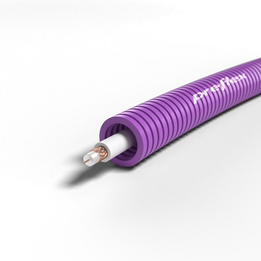 Rol a 100mtr. voorbedrade flexibele buis PREFLEX PA16 E COAX-VATCA