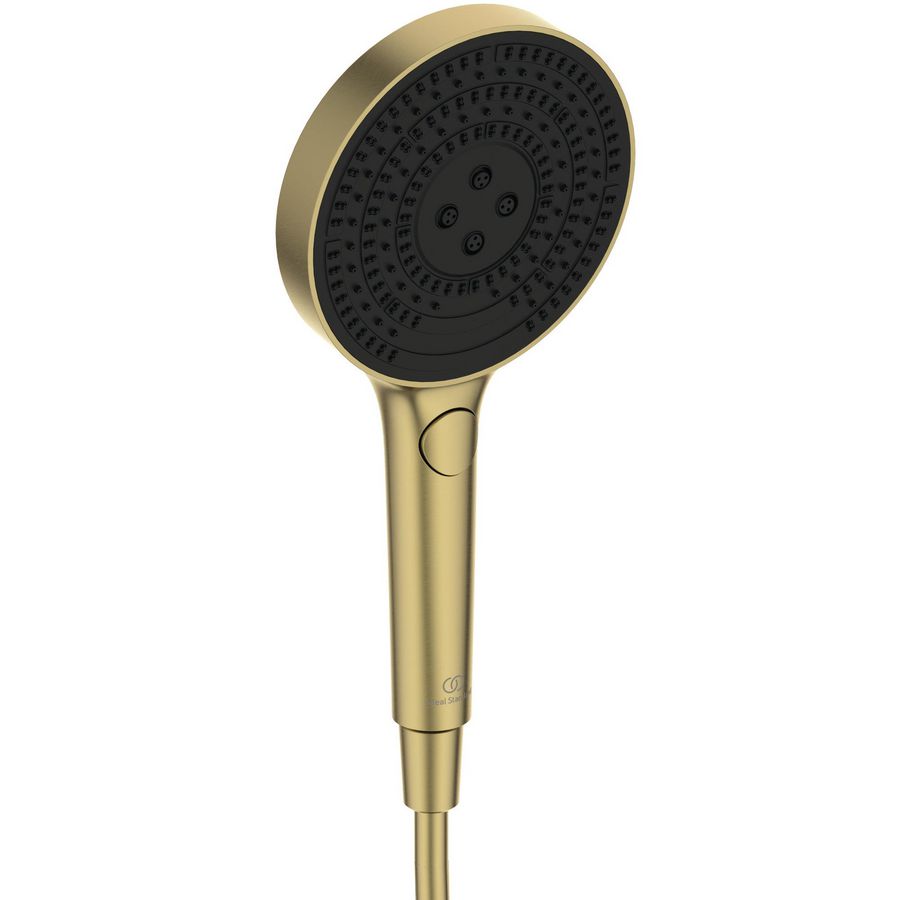 Handdouche 130mm 3 functies brushed gold Idealrain