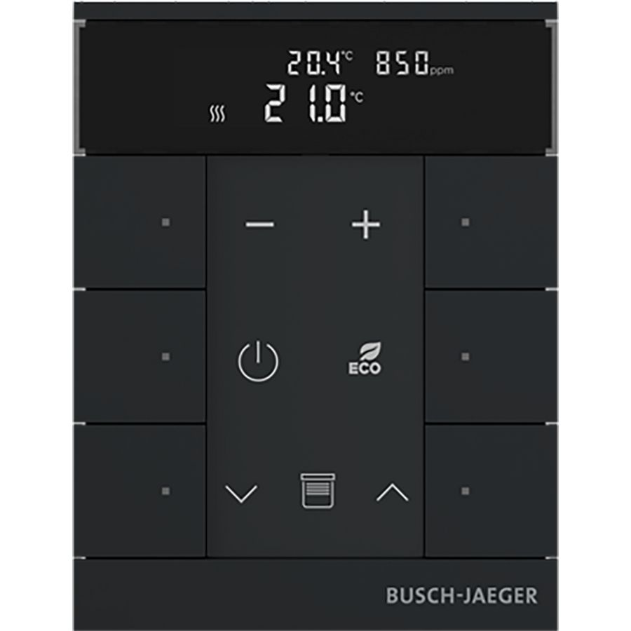 Free@Home Tenton thermostaat 6-voudig CO2 matzwart (SBC-F-6.0.11-885)