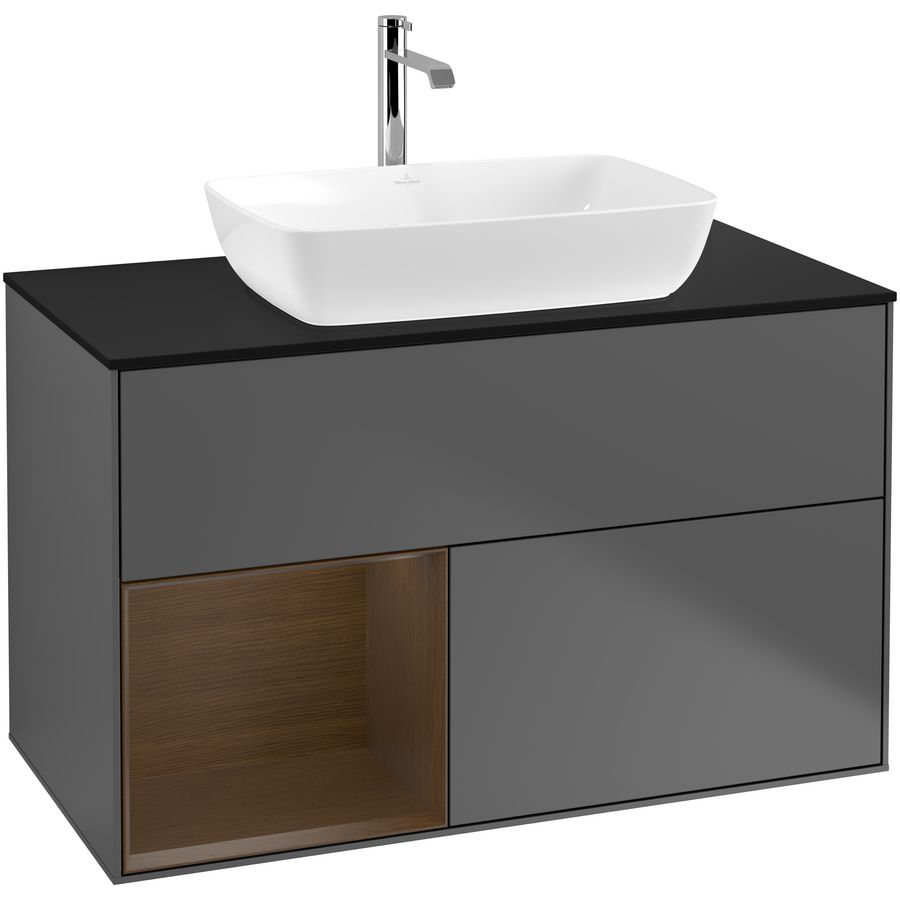 Wastafelonderkast Finion 1000x603x501mm Antr. Matt Lacquer G772GNGK