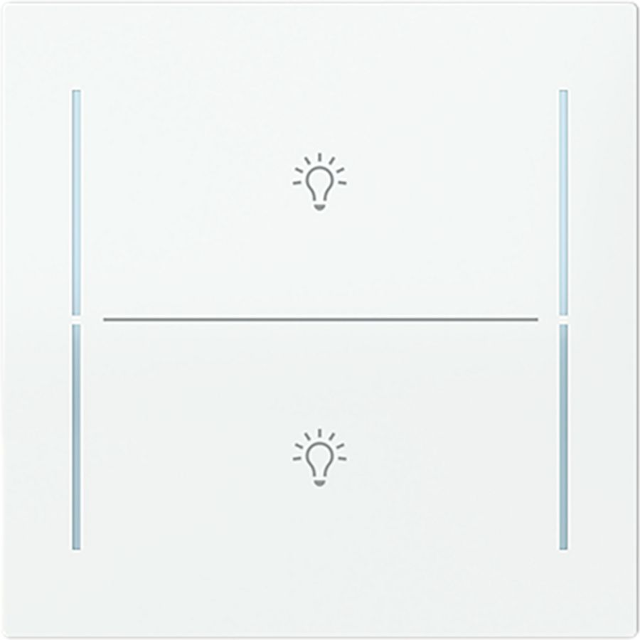 Centraalplaat afdekking 2v drukknop lichtsymbool Art-wit (LFBT/A.2.70.11-44G)