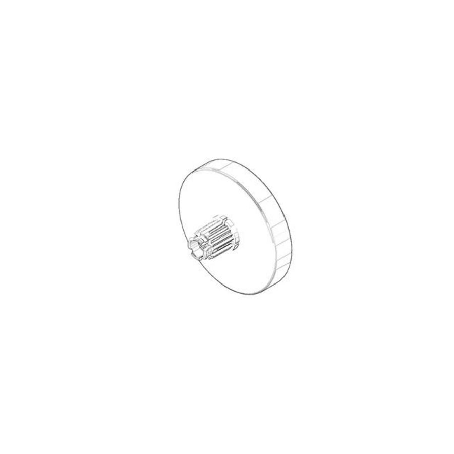 Rozet 50x50x9,5mm Platina geborsteld 04277400200-06