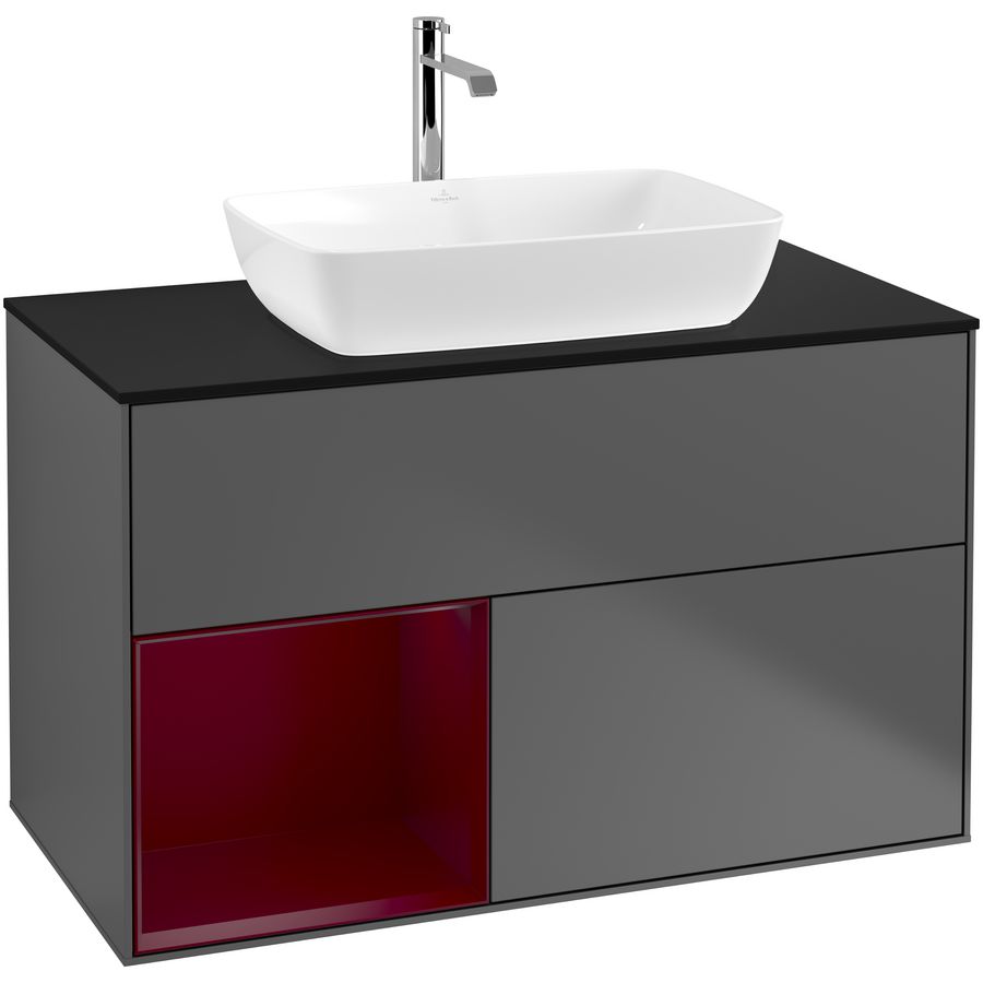 Wastafelonderkast Finion 1000x603x501mm Antr. Matt Lacquer G772HBGK