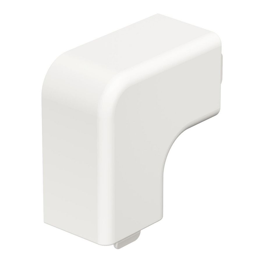 Deksel platte hoek 20x20mm polyvinylchlorid puur wit VVE=4