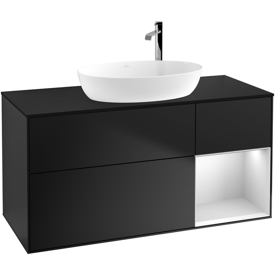 Wastafelonderkast Finion 1200x603x501mm Black Matt Lacquer G952MTPD