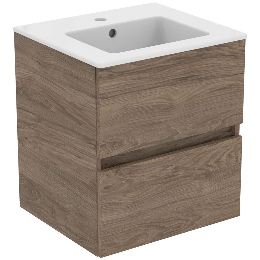 Wastafelmeubel pack 500mm flint hickory tiempo