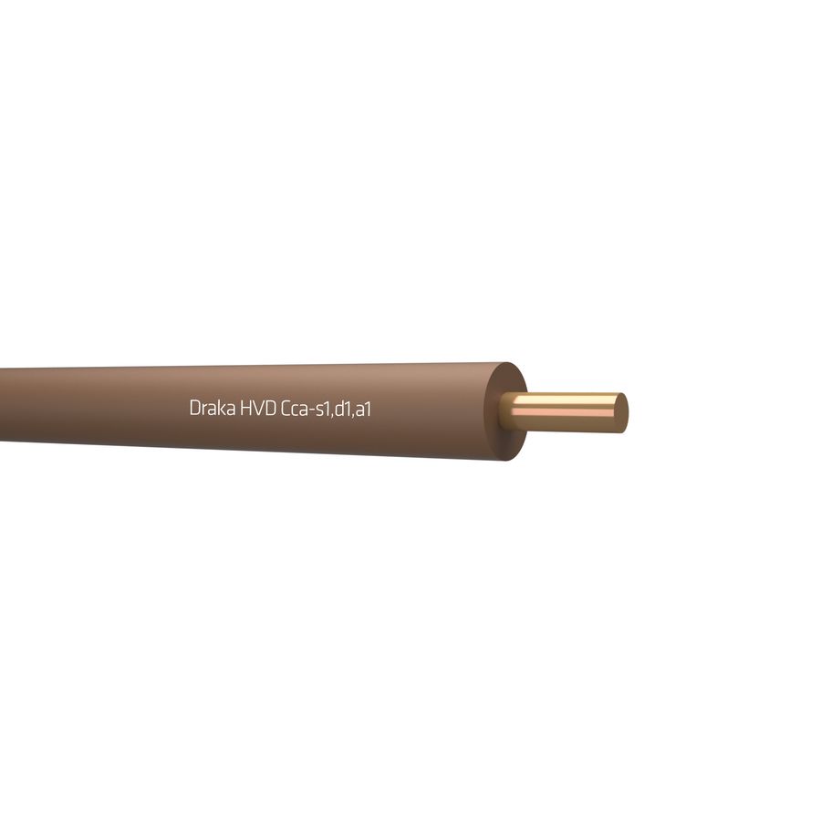 Doos a 100m. installatiedraad HVD halogeenvrij Cca 70C 450/750V bn# 6mm² ms (Bruin)