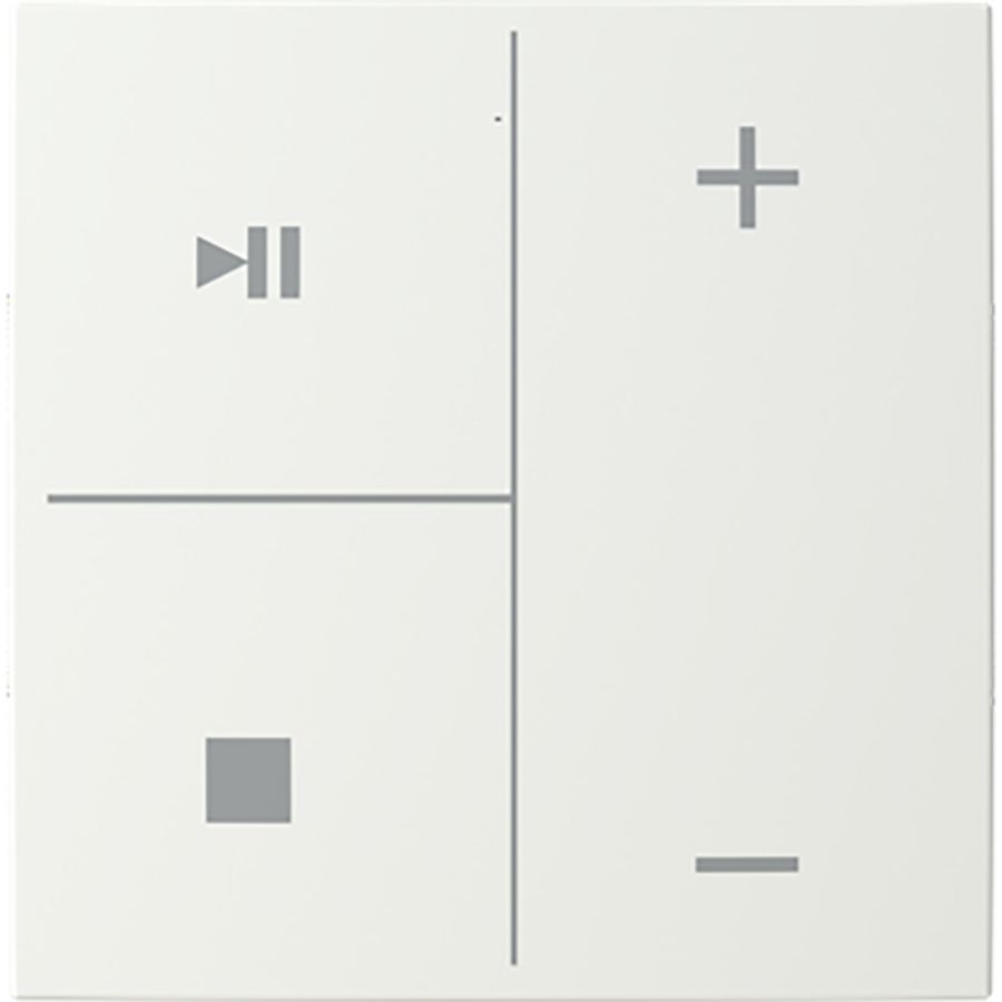 Centraalplaat afdekking 4v knop muziek symbool B-alpinwit (LFMW/A.4.55.11-914)