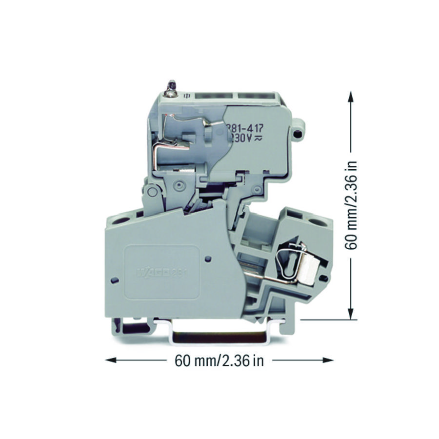 2-draads zekeringsklem zekeringh. 281-613/281-417 VVE=50