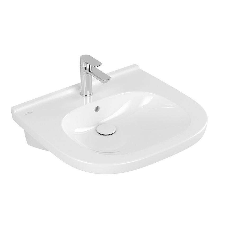 Rolstoelwastafel ViCare (O.novo Vita) 610x550mm wit Alpin C+ met kraangat met overloop