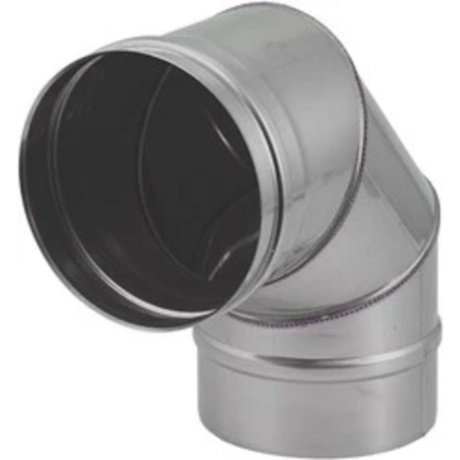 Enkelwandig Ø130mm bocht 90° I316L (D0,5)
