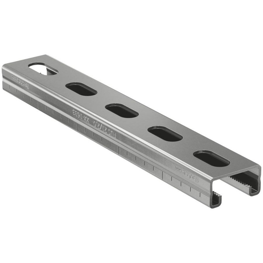 Lengte a 2m. montagerail FUS 21/2.0 rvs A2