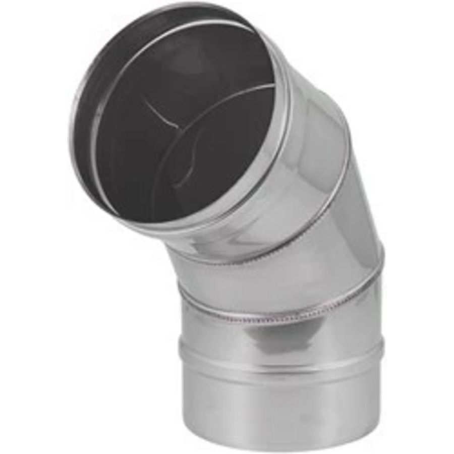 Enkelwandig Ø130mm bocht 60° I316L (D0,5)