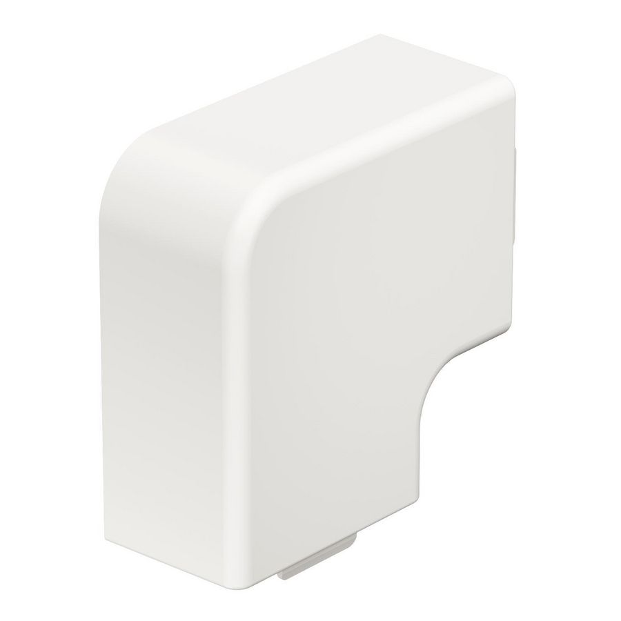 Deksel platte hoek 25x40mm polyvinylchlorid puur wit VVE=4