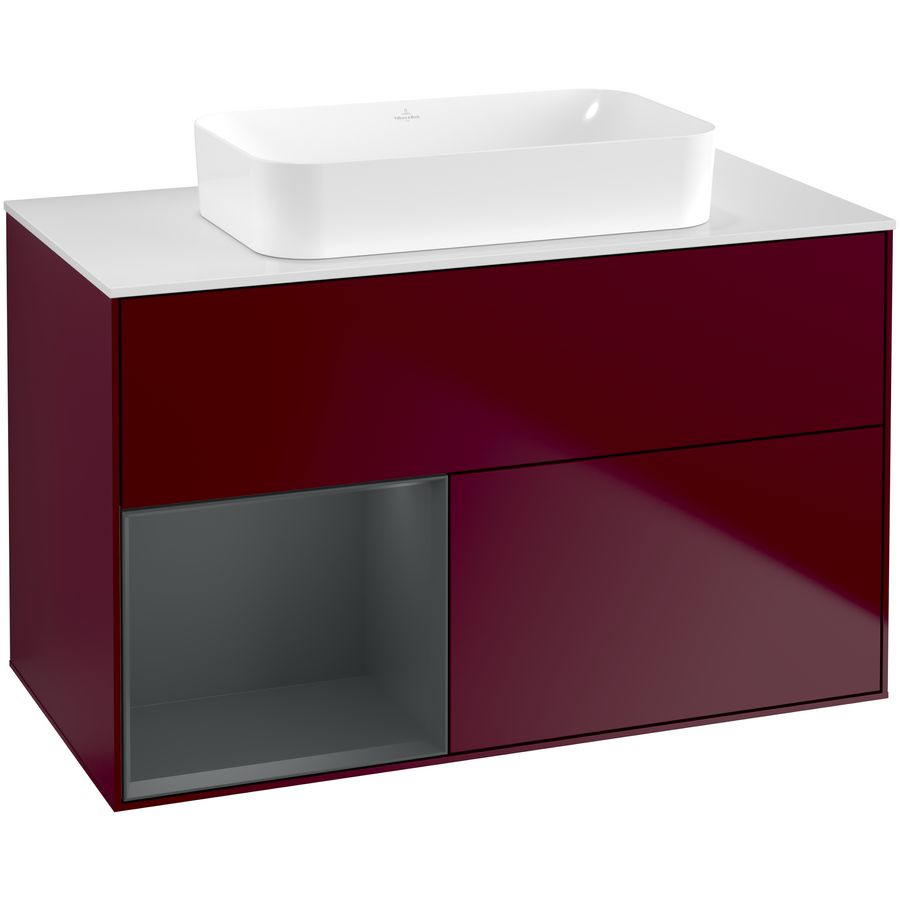 Wastafelonderkast Finion 1000x603x501mm Peony Matt Lacquer F651HGHB