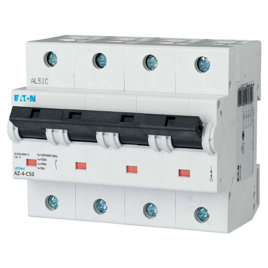 installatieautomaat (MCB) AZ C-karakteristiek 50A 4-polig 25kA