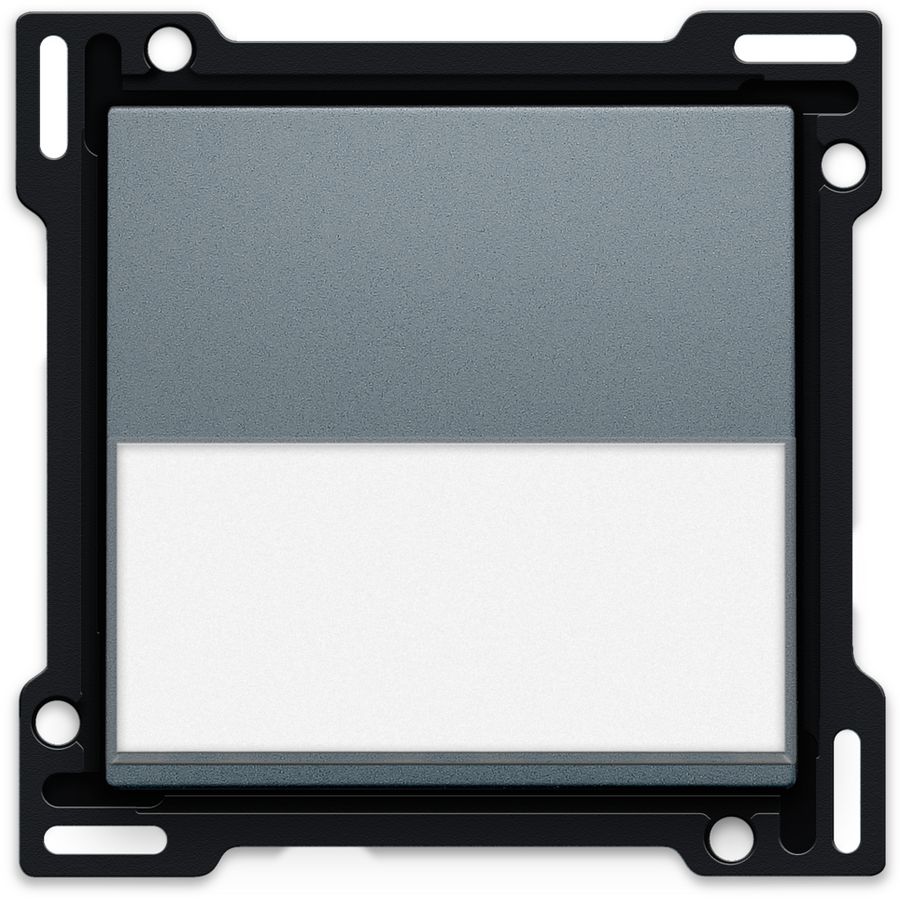 Afwerkingsset tekstveld enkelv. schakelaar/knop blue grey