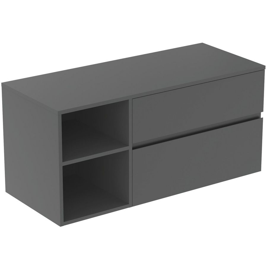 Wastafelmeubel 1202x505x558mm matt anthracite 2 laden Finesse E3438Y2