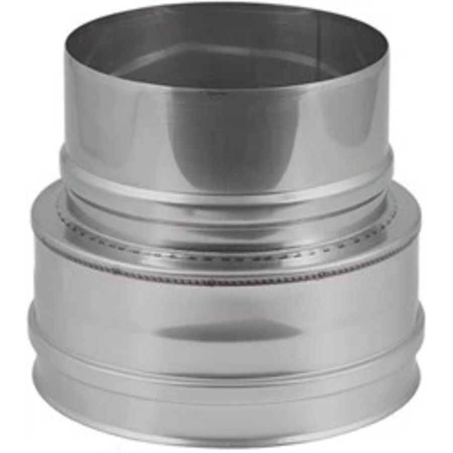 Enkelwandig Ø100mm verloop plat I316L (D0,5)