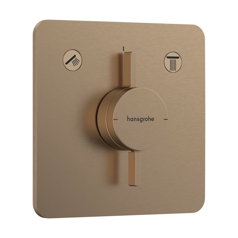 DuoTurn Q afbouwdeel tbv inbouwkraan  voor 2 functies Brushed Bronze