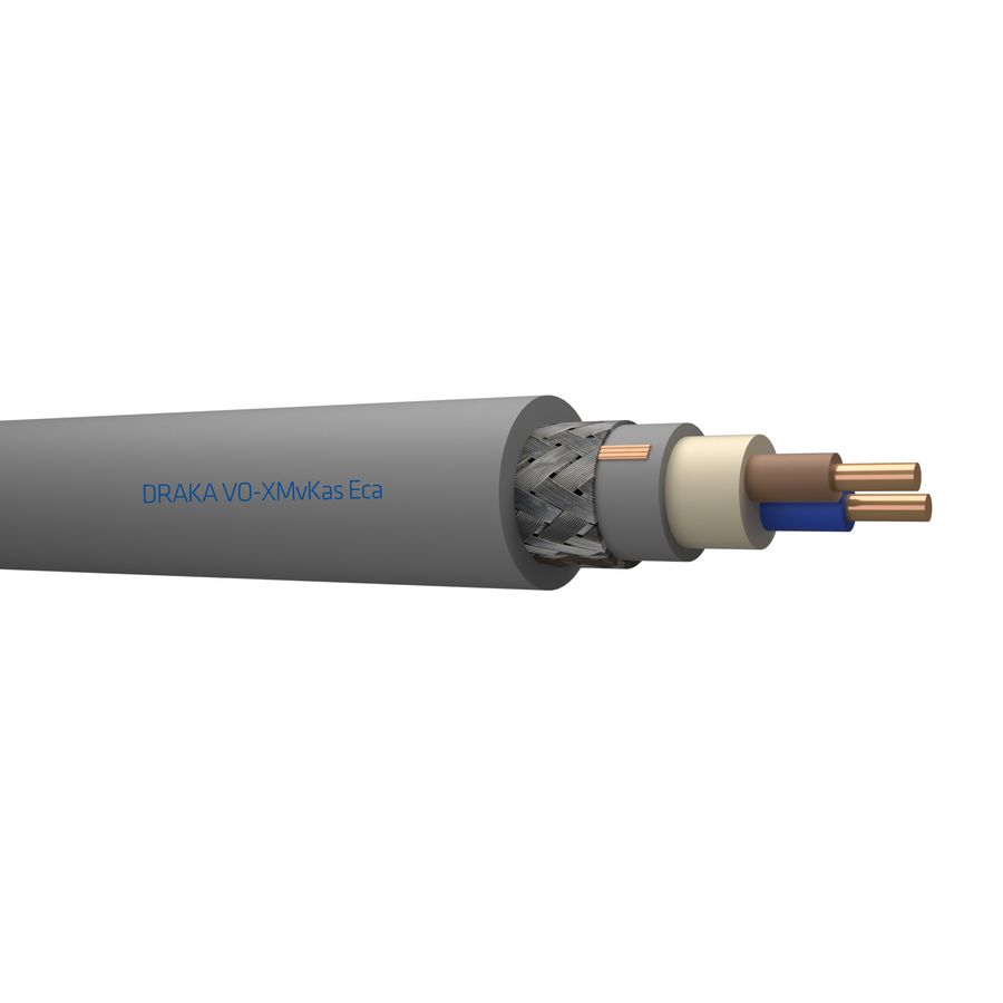 Haspel a 500m. VO-XMvKas Eca 450/750V gy# 2x1,5/1,5mm²