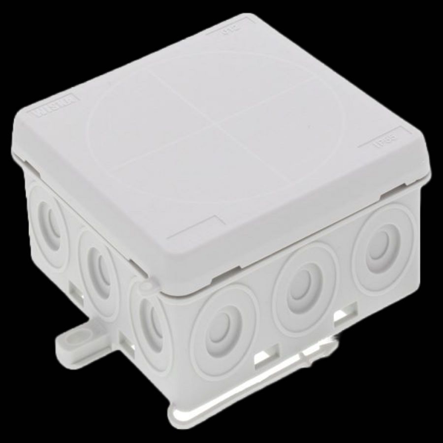 Kabeldoos kunststof, IP55, 86x86x41mm kleur grijs (KA012LG) VVE=10