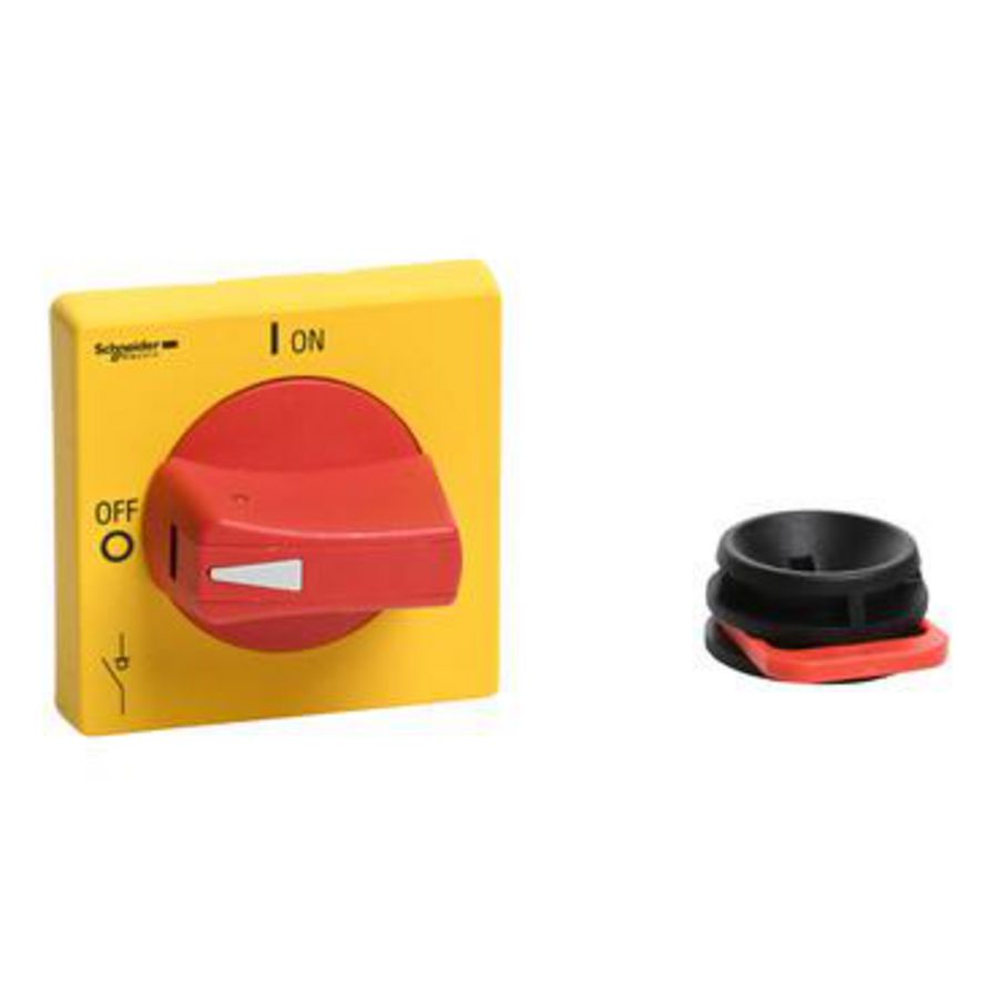 Rot. handle holefixing red shaft 5 mm 65x65 mm TeSys VLS