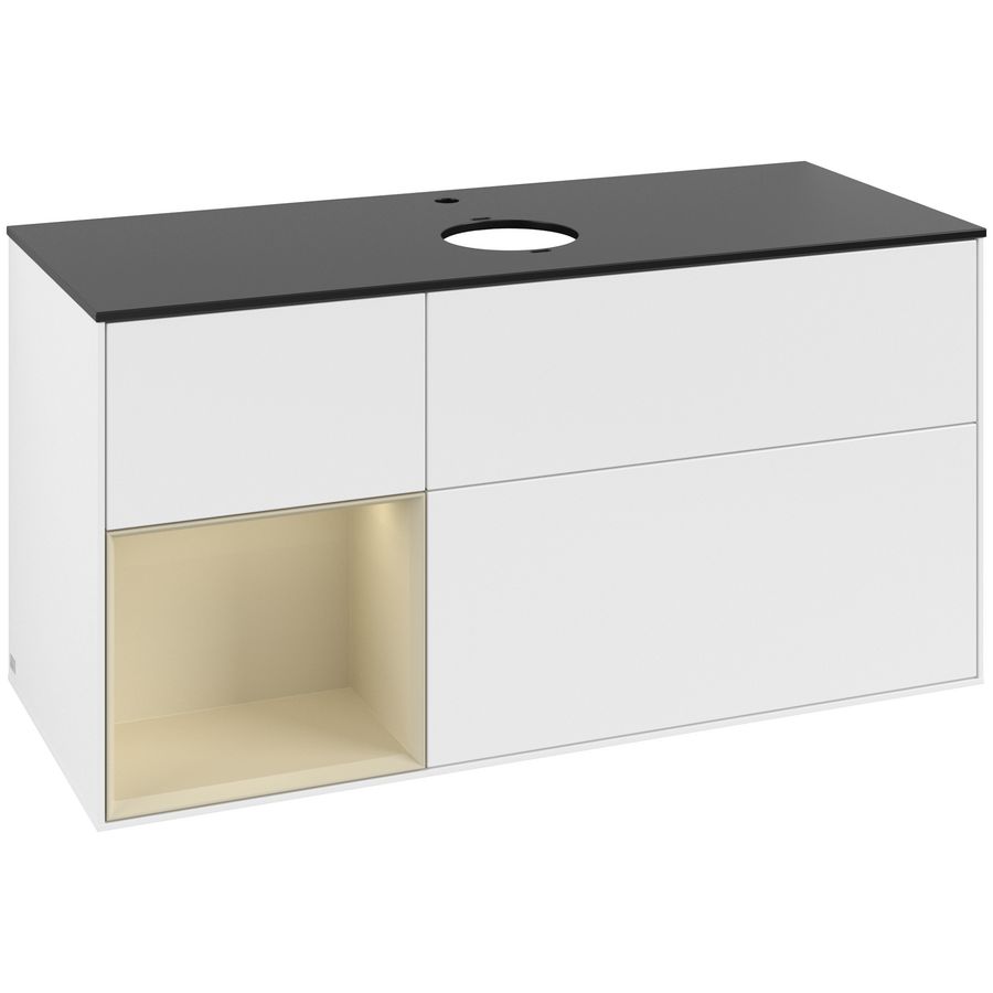 Wastafelonderkast Finion 1200x603x501mm White Matt Lacquer F822HJMT